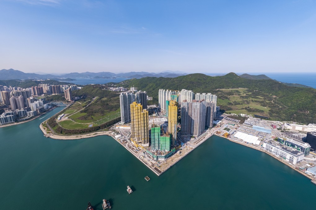 Lohas Park Phase 10, while under construction, showing off its prime waterfront spot. Photo: Nan Fung Group