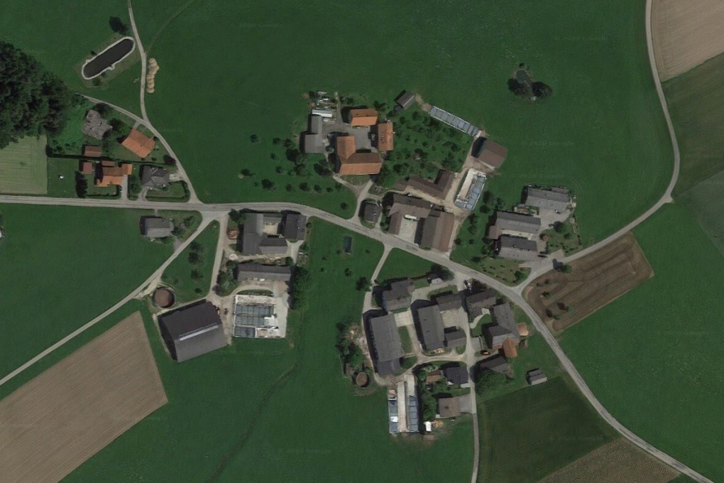 A satellite image of the Austrian town that will be renamed Fugging on January 1. Image: Google Maps