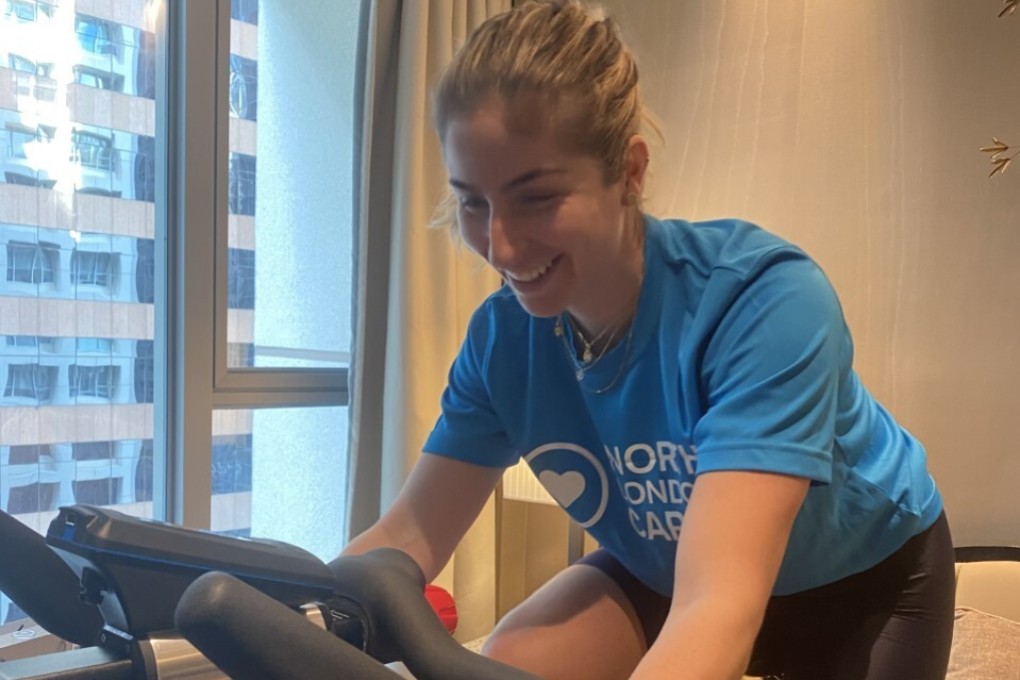 Rachel Rockowitz ticks off some more kilometres in the sisters’ ‘cycle to Beijing’. Photos: Handout