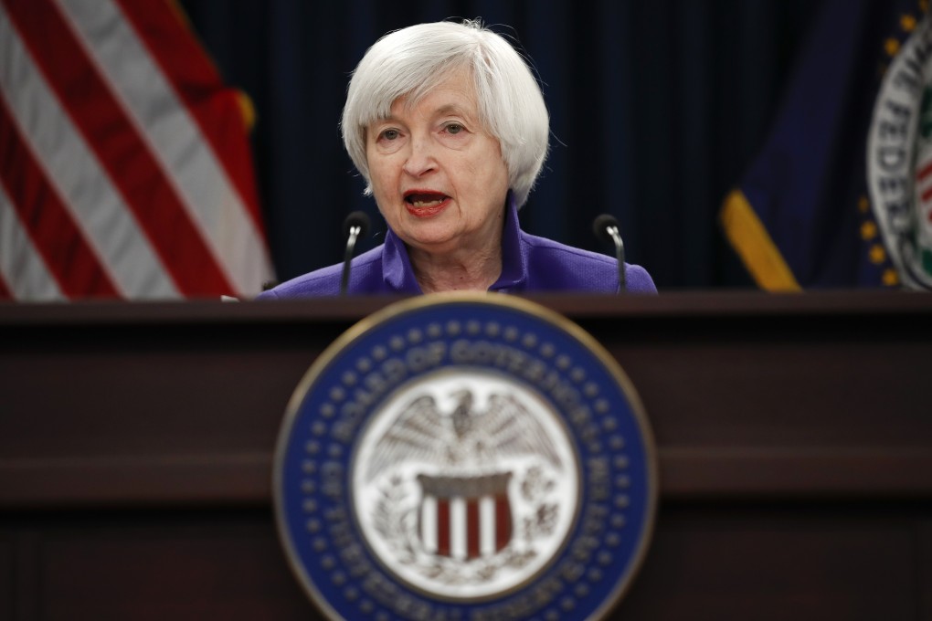 Janet Yellen, then Federal Reserve chair, speaks during a news conference following the Federal Open Market Committee meeting in Washington on December 13, 2017. Photo: AP