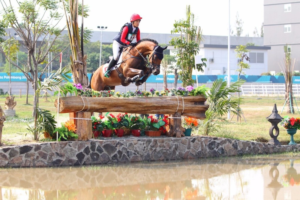 Nicole Pearson rides Vihara Du Causse at the 2018 Asian Games in Palembang. Photo: Handout