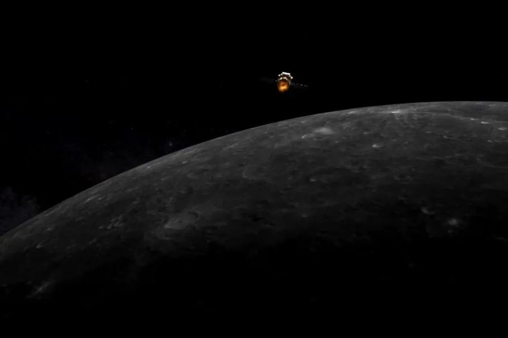 Artist impression of Chang'e 5 orbiting the moon. Photo: Handout