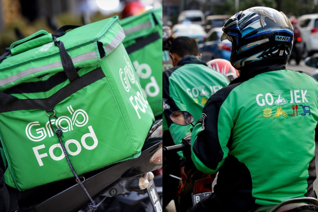 Singapore-based Grab and Indonesia’s Gojek compete in ride-hailing, food delivery and mobile payment services in Southeast Asia. Photos: Shutterstock