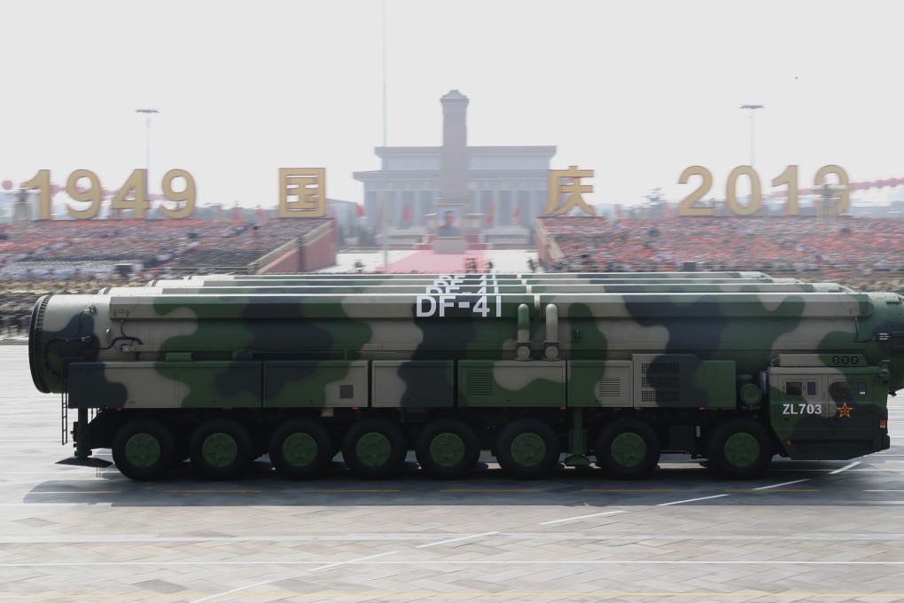 Nuclear missiles are paraded in Beijing during celebrations marking 2019’s 70th anniversary of the founding of the People’s Republic of China. Photo: Xinhua