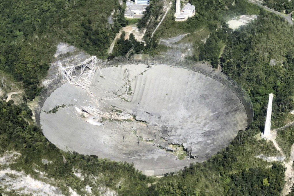 The telescope was one of the largest in the world and has been a tool for many astronomical discoveries since the 1960s. Photo: AP