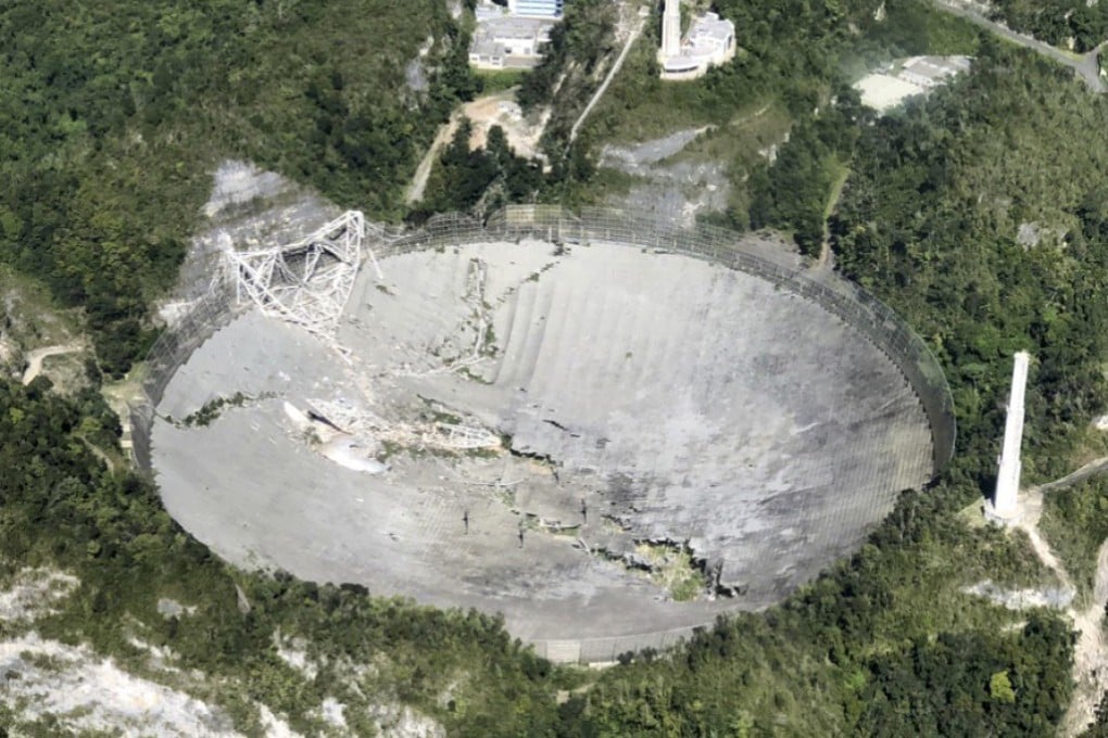 The telescope was one of the largest in the world and has been a tool for many astronomical discoveries since the 1960s. Photo: AP