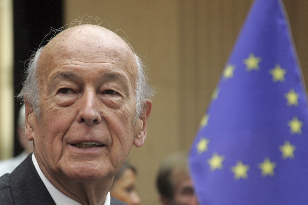Former French president Valery Giscard d’Estaing attends the debate of the new European constitution in Berlin in May 2005. Photo: AP
