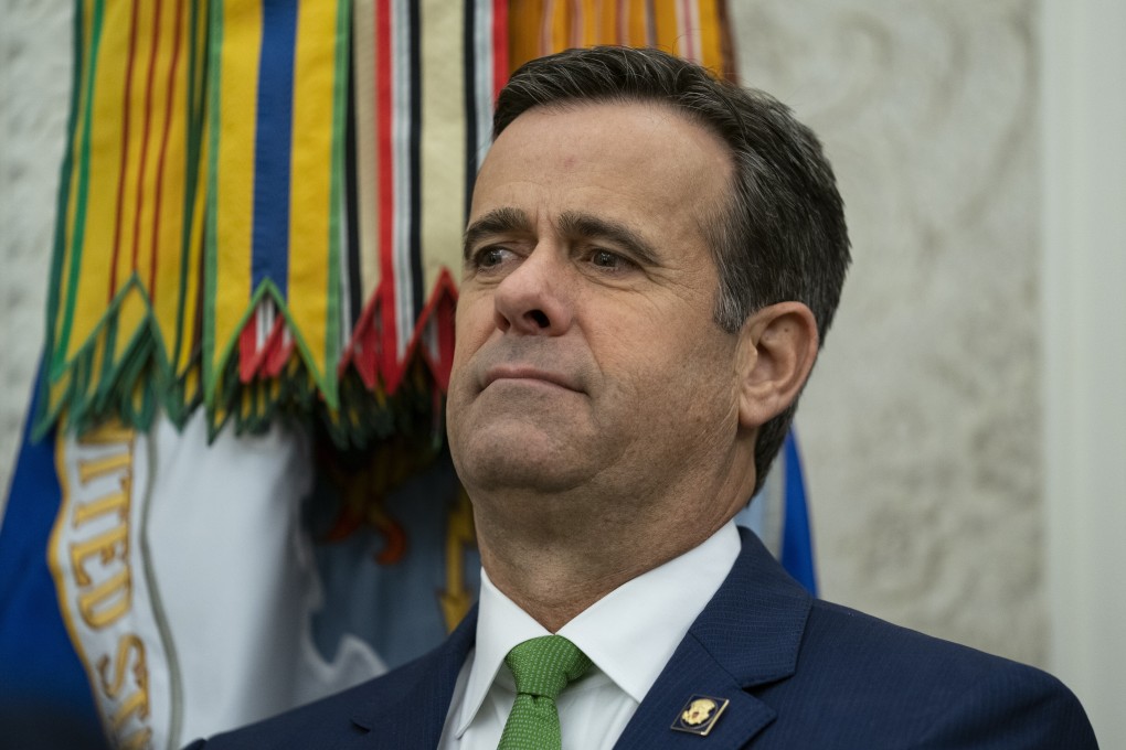Director of National Intelligence John Ratcliffe at the White House in Washington on Thursday. Photo: AP