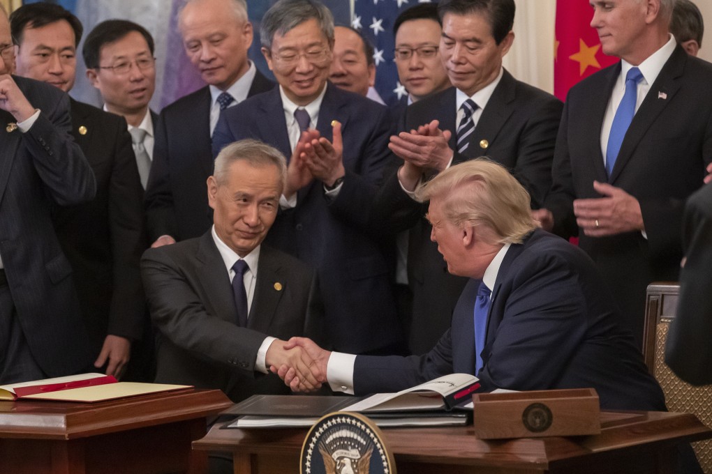 The US-China phase one trade deal saw China commit to buying US$200 billion worth of additional US goods over two years, on top of 2017 levels, but it stopped short of forcing major structural changes to China’s economic model. Photo: EPA-EFE