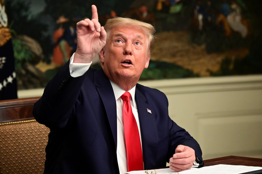 US President Donald Trump takes part in a Thanksgiving videoconference from the White House with members of the military on November 26. Photo: Reuters