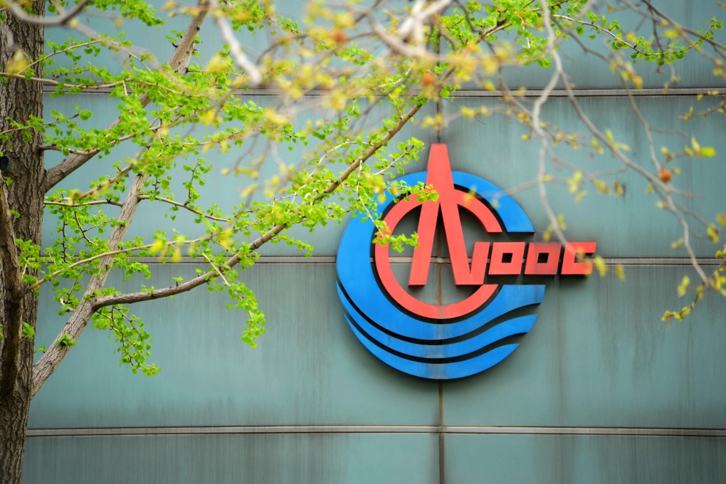 The logo of China National Offshore Oil Corp (CNOOC) is pictured at its headquarters in Beijing in April 2018. Photo: Reuters