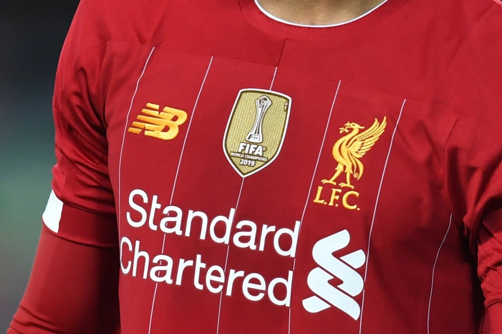 Joe Gomez’s Liverpool shirt marks their 2019 Fifa Club World Cup win. Photo: AFP
