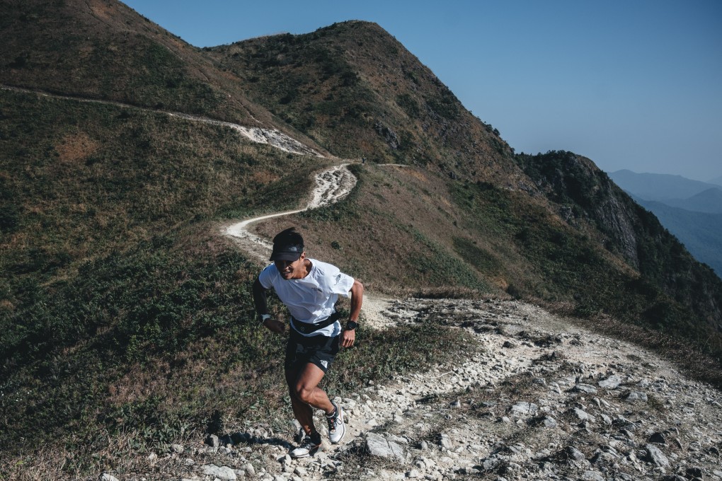Wong Ho-chung near Ma On Shan, setting the fastest known time for running the MacLehose Trail. Photo: Moment Sports Photography