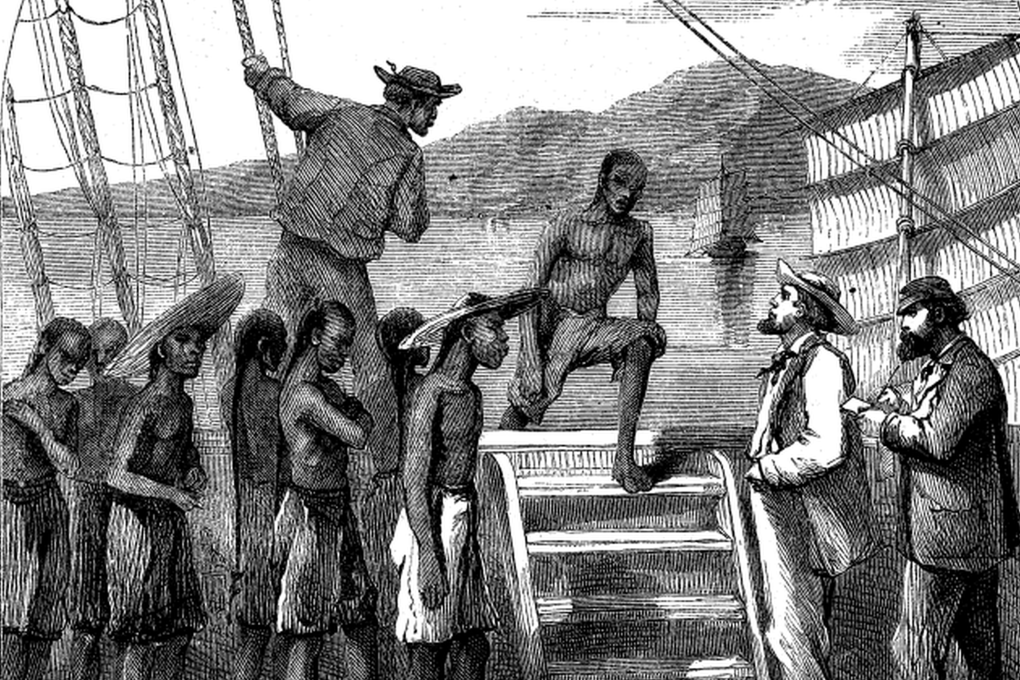 Coolies Embarking, an illustration from an 1864 edition of Harper’s NewMonthly Magazine. Photo: Handout