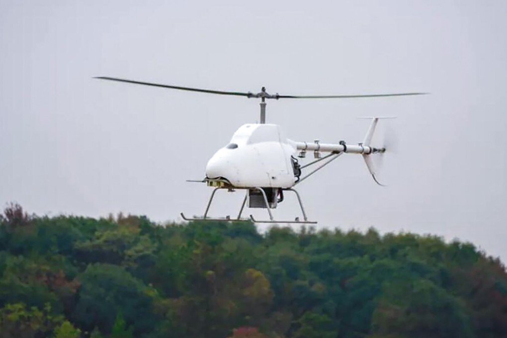 The AR-500B lightweight helicopter drone during its first test flight last month. Photo: China Helicopter Research and Development Institute