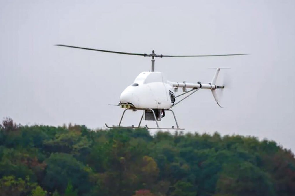 The AR-500B lightweight helicopter drone during its first test flight last month. Photo: China Helicopter Research and Development Institute
