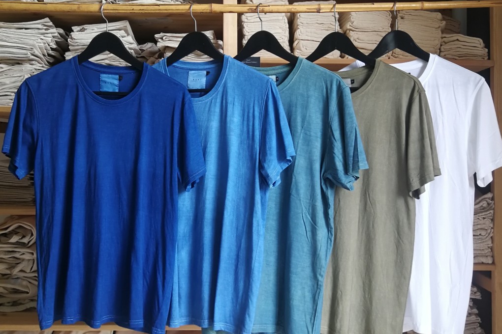 T-shirts coloured with natural dyes from Malaysian fashion brand Munimalism.