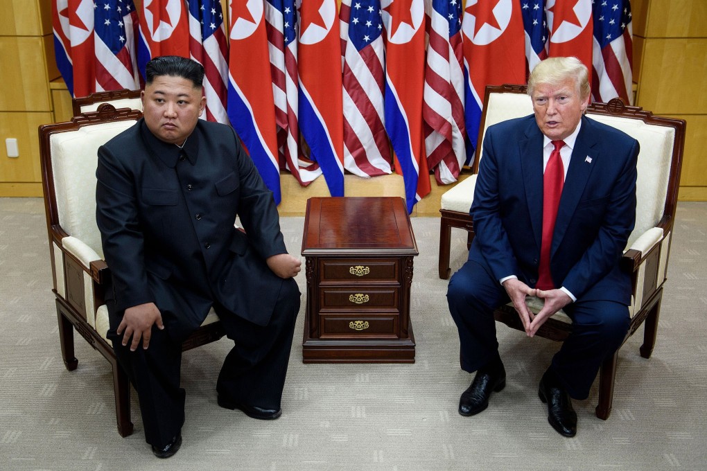North Korea's Kim Jong-un and US President Donald Trump meet on June 30, 2019. The US special envoy for North Korea has urged the North Korean leader to return to talks. Photo: TNS