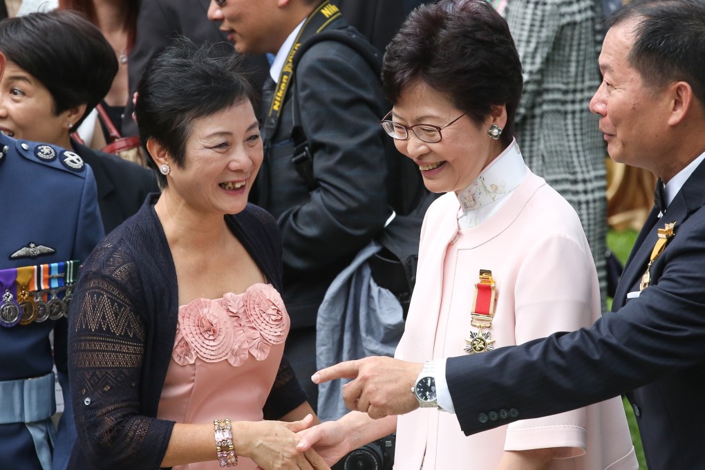 Chief Executive Carrie Lam was herself awarded the Grand Bauhinia Medal in 2016, when she was chief secretary. Photo: Edward Wong