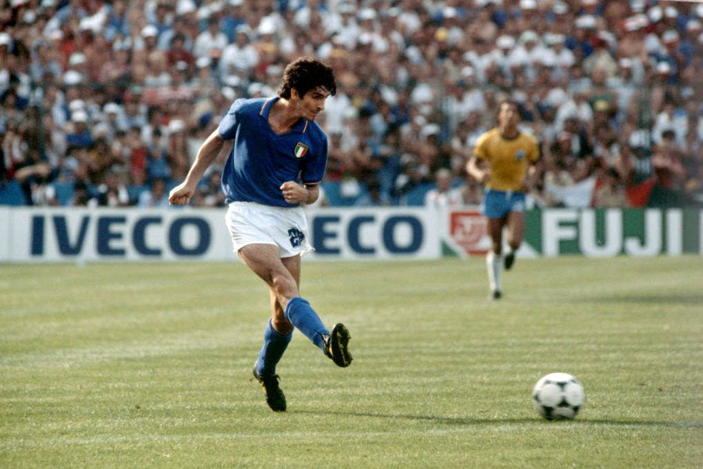Italian striker Paolo Rossi in action in 1982. Photo: DPA