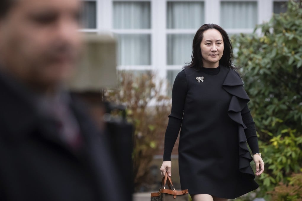 Meng Wanzhou, chief financial officer of Huawei Technologies, leaves her home in Vancouver to attend a hearing at the Supreme Court of British Columbia on Wednesday. Photo: AP