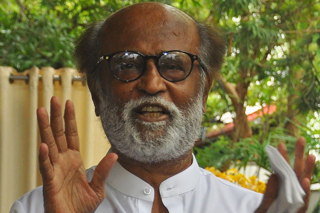 Tamil actor Rajinikanth in Chennai on December 3, 2020. Photo: AFP