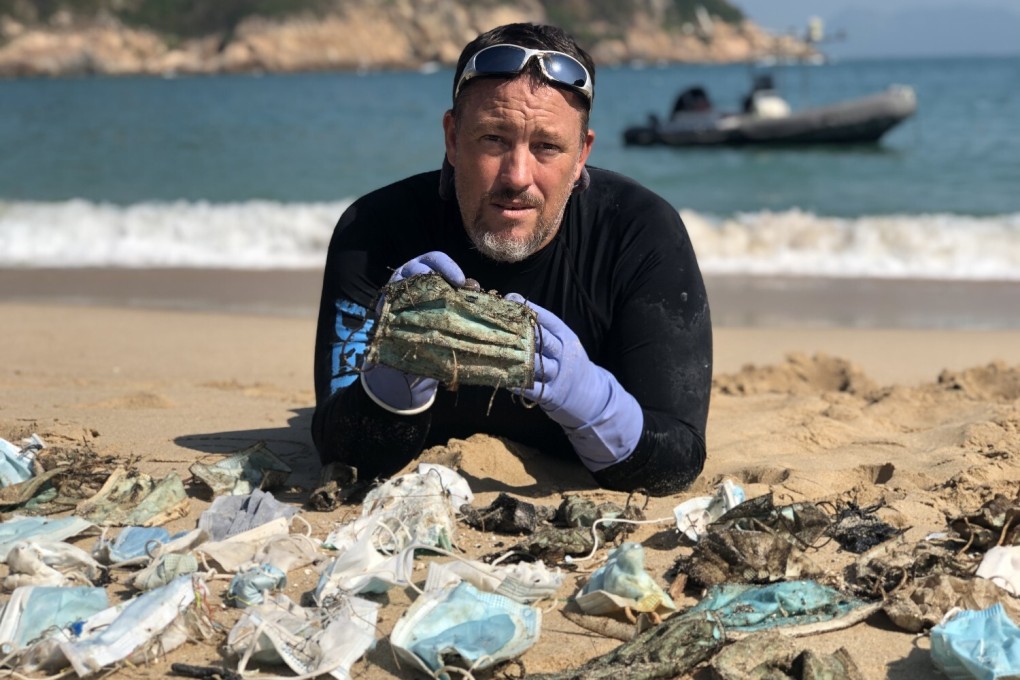 Gary Stokes, operations director with Hong Kong-based marine conservation organisation OceansAsia, says that plastic consumption has risen significantly worldwide due to the pandemic, with single-use Covid-19 face masks now posing a huge environmental threat to the planet. Photo: Courtesy of OceansAsia