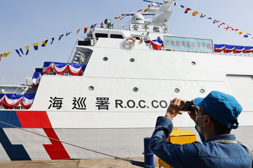 The new ship is commissioned in Kaohsiung on Friday. Photo: Reuters