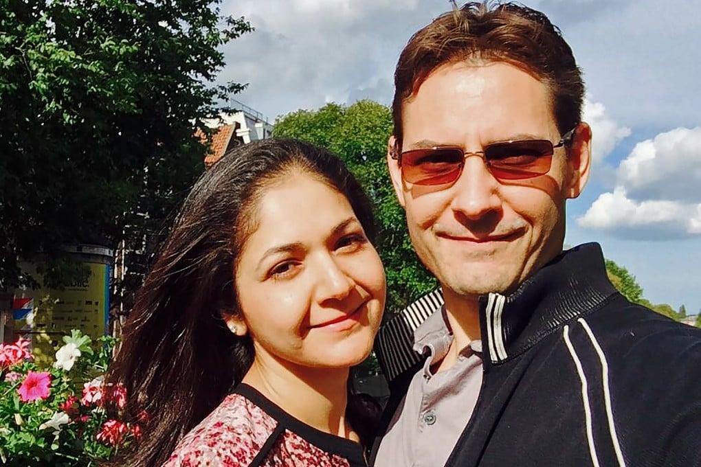 Vina Nadjibulla with husband Canadian Michael Kovrig, who was arrested in China two years ago. Photo: AFP