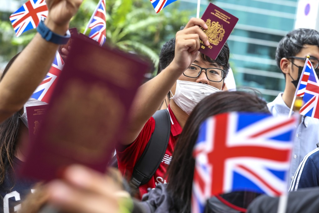 Hong Kong activists march to the British consulate in Admiralty last year to call for full citizenship for BN(O) passport holders. Photo: Nora Tam