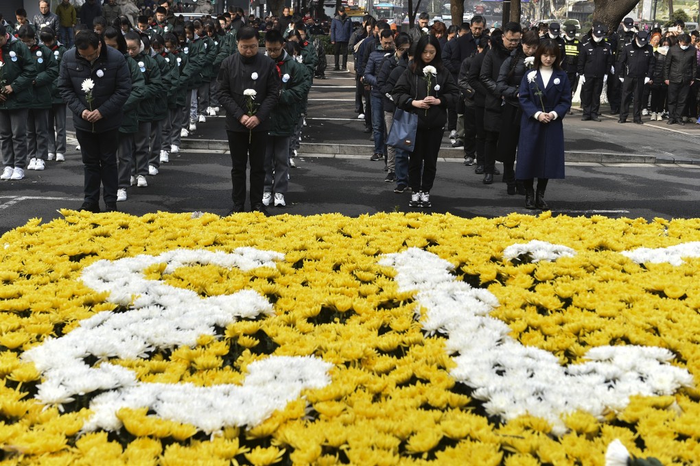 Sunday’s memorial service marked the 83rd anniversary of the Nanking massacre. Photo: AP
