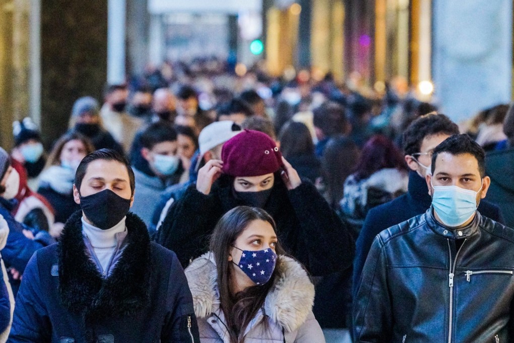 People out and about on Saturday in Turin, Italy. Photo: EPA