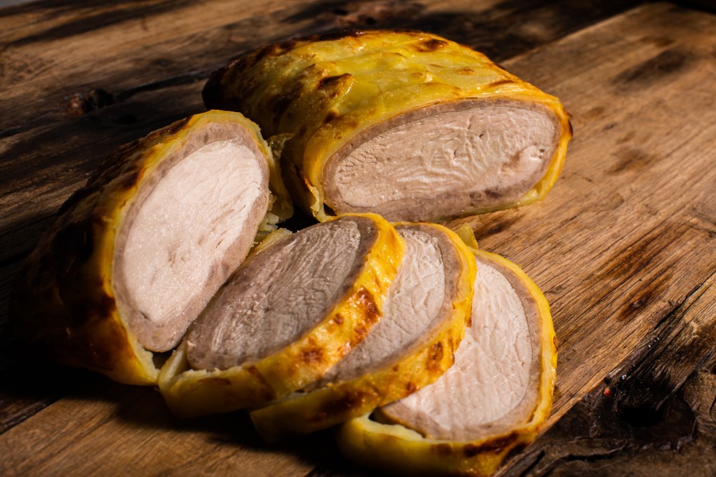 Turkey breast Wellington by Singapore-based chef Kirk Westaway. Known for his Michelin-starred cuisine, Westaway has teamed up with Marks and Spencer to create a Christmas meal amateur cooks around the world can put together at home. Photo: Marks And Spencer/Kirk Westaway
