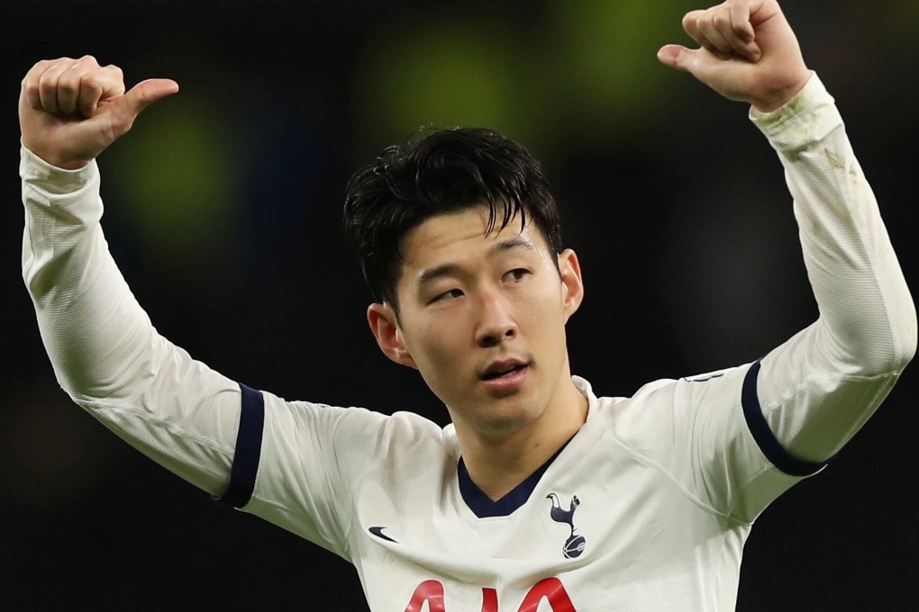 Tottenham Hotspur’s Son Heung-min celebrates after beating Manchester City. Photo: Reuters