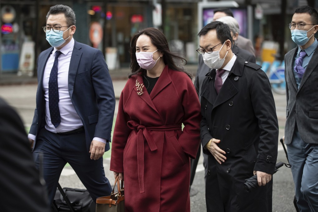 Meng Wanzhou, chief financial officer of Huawei, leaves the Supreme Court of British Columbia on Friday during a break from a hearing in Vancouver. Photo: AP