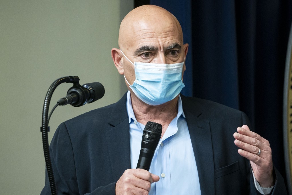 Operation Warp Speed head Moncef Slaoui speaks at the White House on December 8. Photo: Bloomberg