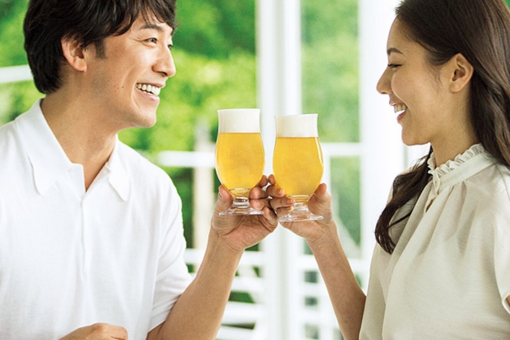 Erena Mizusawa, a Korean-Japanese actress and model, appears in an advertisement for Suntory.