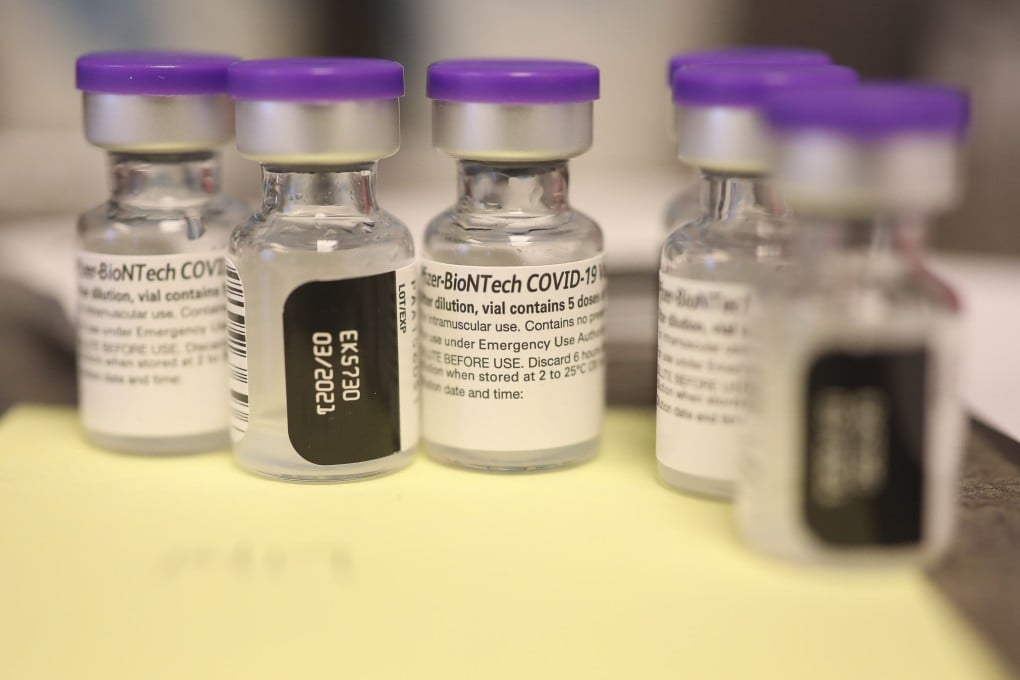 The Pfizer Covid-19 vaccine vials are supposed to hold five doses, but pharmacists have found they have enough for a sixth or even a seventh dose. Photo: Bloomberg