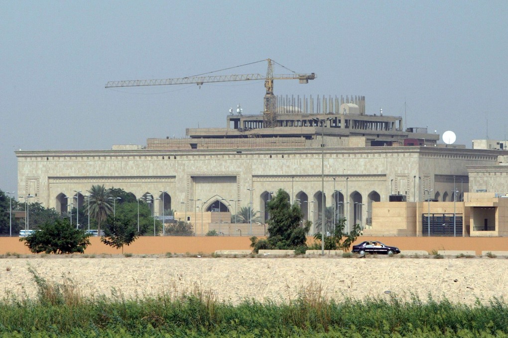 The US embassy complex in Baghdad in the heavily fortified Green Zone, on the west bank of the Tigris River in Baghdad. Photo: AFP