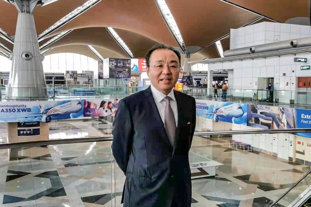 Ouyang Yujing, China's new ambassador to Malaysia, arrives at the Kuala Lumpur International Airport. Photo: China Embassy of PRC in Malaysia