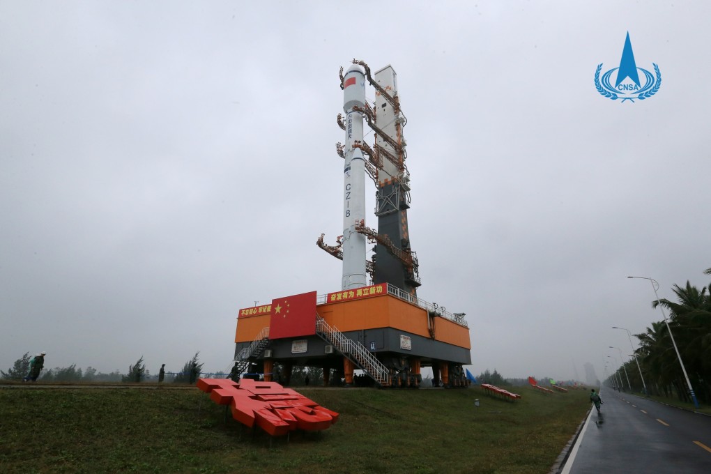 The Long March-8 rocket is prepared for its launch in Hainan, southern China. Photo: Xinhua