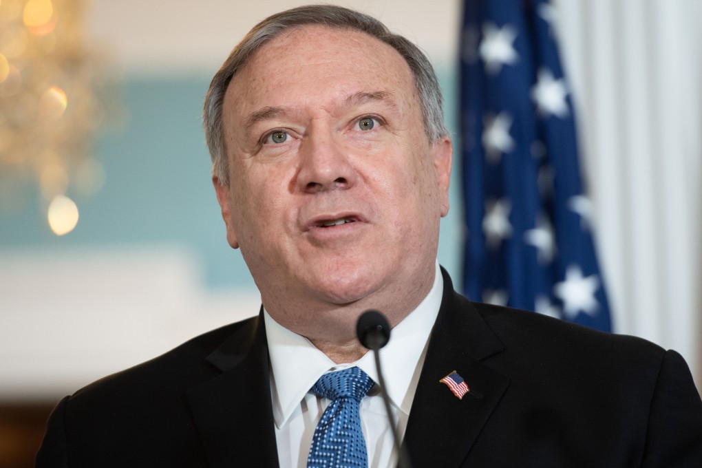 US Secretary of State Mike Pompeo speaks to the press at the State Department in Washington in November. Photo: AFP
