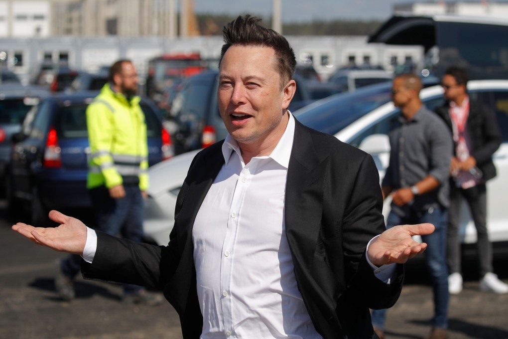 In this file photo taken on September 03, 2020, Tesla CEO Elon Musk arrives to visit the construction site of the future US electric car giant Tesla in Gruenheide near Berlin. Photo: AFP