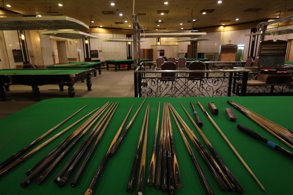 A snooker club is closed amid the pandemic at State Theatre in North Point. Photo: Nora Tam