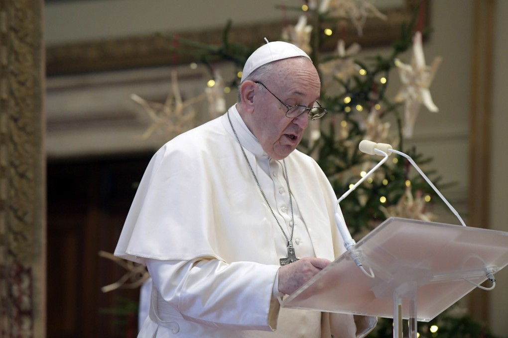 Pope Francis delivers his Christmas message in Vatican. Photo: Vatican Media/EPA-EFE