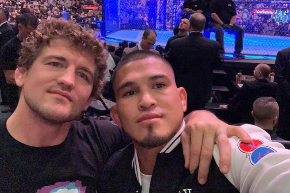 Ben Askren with Anthony Pettis cageside. Photo: Instagram