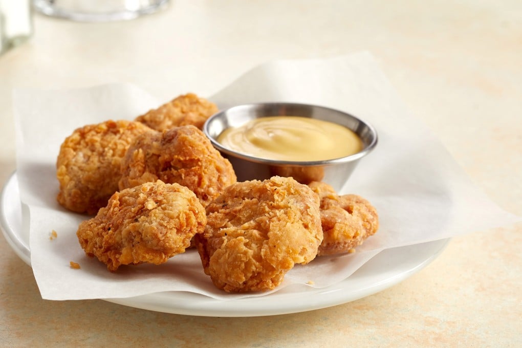 Chicken bites made from lab-grown cultured chicken developed by Eat Just. Photo: Reuters