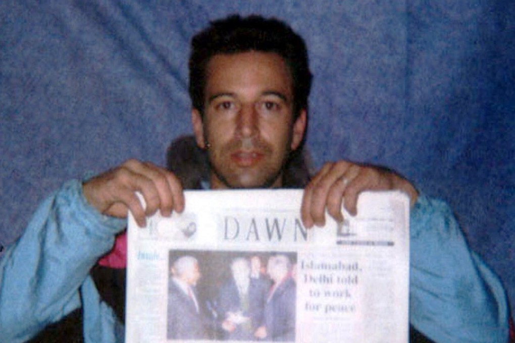 Wall Street Journal reporter Daniel Pearl in captivity in 2002. Photo: AP