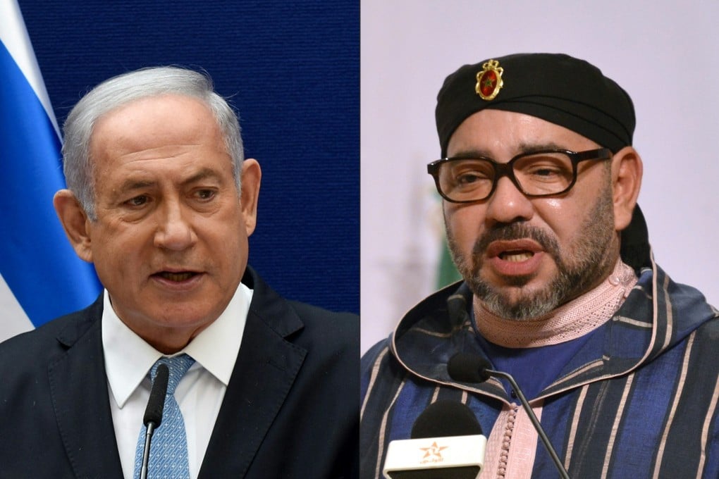 Israeli Prime Minister Benjamin Netanyahu (left) and Morocco's King Mohammed VI congratulated each other over the renewal of ties between the countries. Photos: AFP