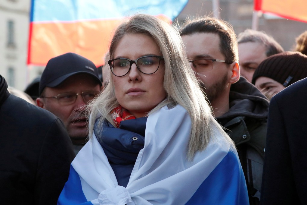 Russian opposition figure Lyubov Sobol takes part in a rally in Moscow in February. Photo: Reuters